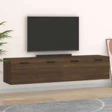   vidaXL 2 db barna tölgy színű szerelt fa faliszekrény 60x36,5x35 cm