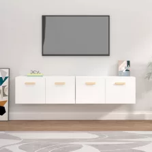   vidaXL 2 db fehér szerelt fa faliszekrény 80 x 35 x 36,5 cm