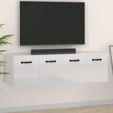  vidaXL 2 db magasfényű fehér szerelt fa faliszekrény 80x36,5x35 cm