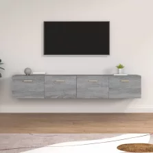   vidaXL 2 db szürke sonoma színű szerelt fa faliszekrény 100x36,5x35 cm