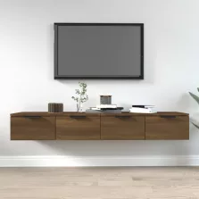   vidaXL 2 db barna tölgyszínű szerelt fa fali szekrény 68x30x20 cm