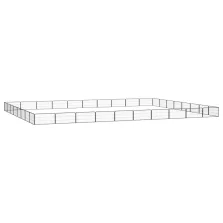   vidaXL 36-paneles fekete porszórt acél kutyakennel 100 x 50 cm