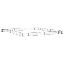   vidaXL 36-paneles fekete porszórt acél kutyakennel 100 x 50 cm