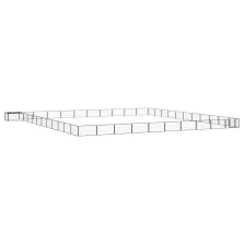  vidaXL 44 paneles fekete porszórt acél kutyakennel 100 x 50 cm