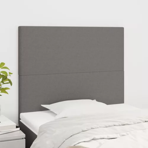 vidaXL 2 db sötétszürke szövet fejtámla 80 x 5 x 78/88 cm