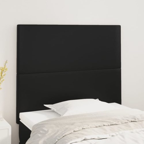 vidaXL 2 db fekete műbőr fejtámla 80 x 5 x 78/88 cm