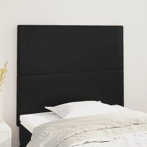 vidaXL 2 db fekete műbőr fejtámla 90x5x78/88 cm