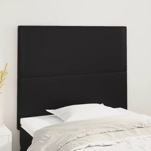 vidaXL 2 db fekete műbőr fejtámla 90x5x78/88 cm