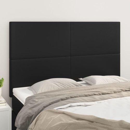 vidaXL 4 db fekete műbőr fejtámla 72 x 5 x 78/88 cm