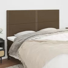 vidaXL 4 db sötétbarna szövet fejtámla 100x5x78/88 cm