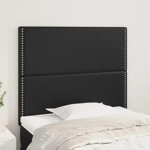 vidaXL 2 db fekete műbőr fejtámla 100x5x78/88 cm