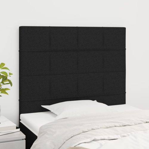 vidaXL 2 db fekete szövet fejtámla 80 x 5 x 78/88 cm