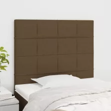 vidaXL 2 db sötétbarna szövet fejtámla 100x5x78/88 cm