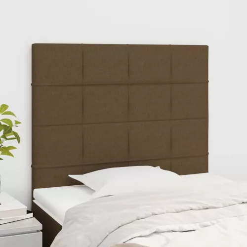 vidaXL 2 db sötétbarna szövet fejtámla 100x5x78/88 cm