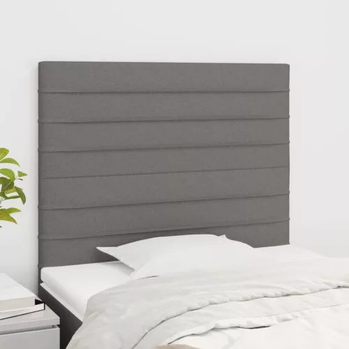 vidaXL 2 db sötétszürke szövet fejtámla 100x5x78/88 cm
