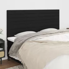 vidaXL fekete szövet fejtámla 180x5x118/128 cm