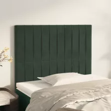  vidaXL 2 db sötétzöld bársony fejtámla 80 x 5 x 78/88 cm