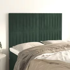   vidaXL 4 db sötétzöld bársony fejtámla 72 x 5 x 78/88 cm