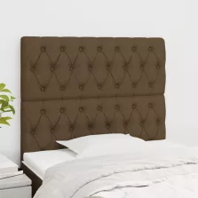 vidaXL sötétbarna szövet fejtámla 90x7x118/128 cm