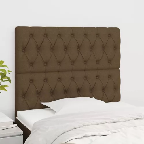 vidaXL sötétbarna szövet fejtámla 90x7x118/128 cm