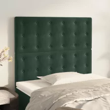   vidaXL 2 db sötétzöld bársony fejtámla 80 x 5 x 78/88 cm