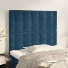 vidaXL 2 db sötétkék bársony fejtámla 80 x 5 x 78/88 cm