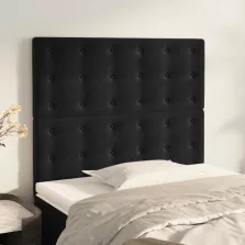 vidaXL 2 db fekete bársony fejtámla 90x5x78/88 cm