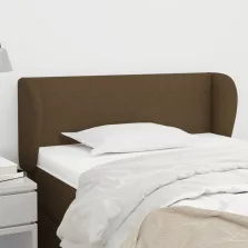   vidaXL sötétbarna szövet fejtámla szárnyakkal 83x23x78/88 cm