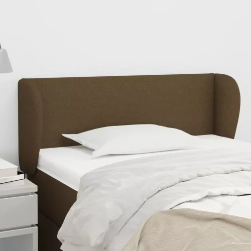 vidaXL sötétbarna szövet fejtámla szárnyakkal 83x23x78/88 cm