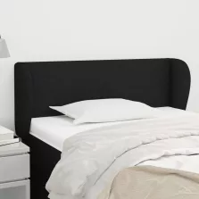 vidaXL fekete szövet fejtámla szárnyakkal 93x23x78/88 cm