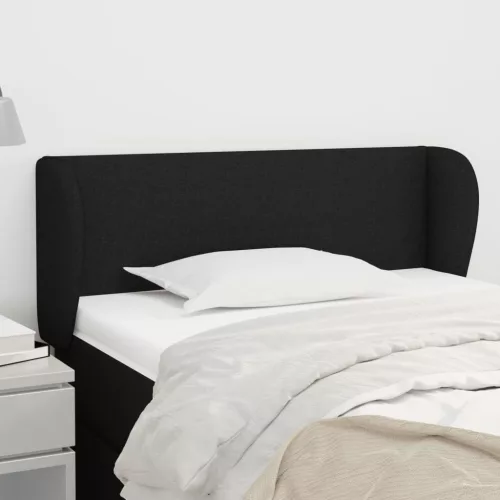 vidaXL fekete szövet fejtámla szárnyakkal 93x23x78/88 cm