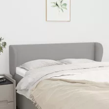   vidaXL világosszürke szövet fejtámla szárnyakkal 147x23x78/88 cm