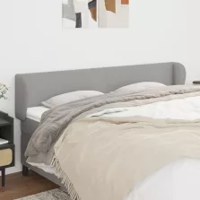   vidaXL világosszürke szövet fejtámla szárnyakkal 183x23x78/88 cm