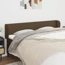   vidaXL sötétbarna szövet fejtámla szárnyakkal 203x23x78/88 cm