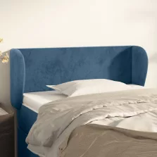   vidaXL sötétkék bársony fejtámla szárnyakkal 83x23x78/88 cm