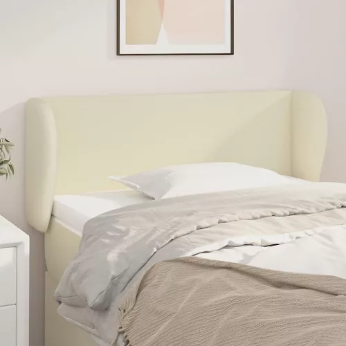 vidaXL krémszínű műbőr szárnyas fejtámla 83x23x78/88 cm