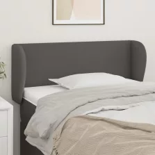   vidaXL szürke műbőr szárnyas fejtámla szárnyakkal 93x23x78/88 cm