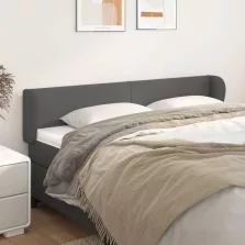   vidaXL szürke műbőr szárnyas fejtámla szárnyakkal 163x23x78/88 cm