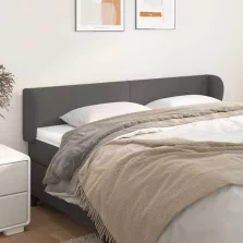  vidaXL szürke műbőr szárnyas fejtámla szárnyakkal 183x23x78/88 cm