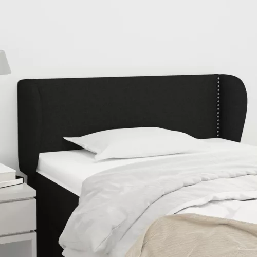 vidaXL fekete szövet fejtámla szárnyakkal 83x23x78/88 cm