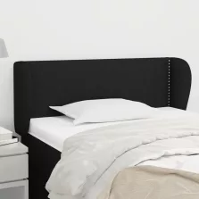 vidaXL fekete szövet fejtámla szárnyakkal 93x23x78/88 cm