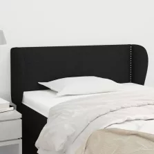 vidaXL fekete szövet fejtámla szárnyakkal 103x23x78/88 cm
