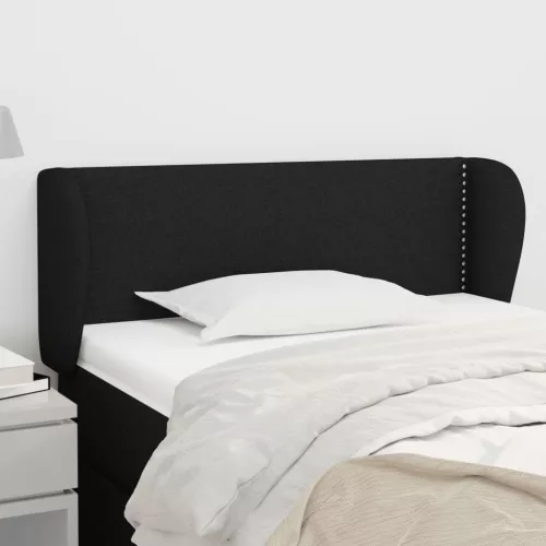 vidaXL fekete szövet fejtámla szárnyakkal 103x23x78/88 cm
