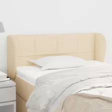   vidaXL krémszínű szövet fejtámla szárnyakkal 83x23x78/88 cm