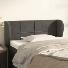   vidaXL sötétszürke bársony fejtámla szárnyakkal 93x23x78/88 cm