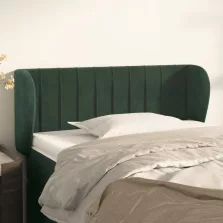   vidaXL sötétzöld bársony fejtámla szárnyakkal 103x23x78/88 cm