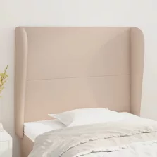   vidaXL cappuccino műbőr fejtámla szárnyakkal 103x23x118/128 cm