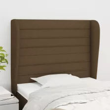   vidaXL sötétbarna szövet fejtámla szárnyakkal 93 x 23 x 118/128 cm