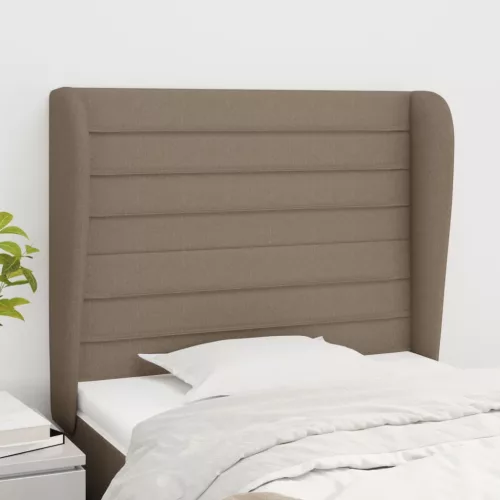 vidaXL tópszínű szövet fejtámla szárnyakkal 93 x 23 x 118/128 cm