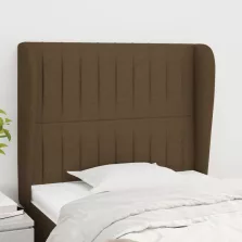   vidaXL sötétbarna szövet fejtámla szárnyakkal 93 x 23 x 118/128 cm